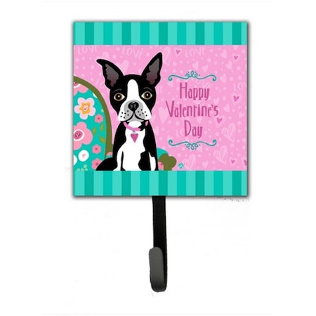 Jensendistributionservices Happy Valentines Day Boston Terrier Leash or Key Holder MI1658952